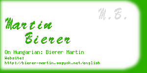 martin bierer business card